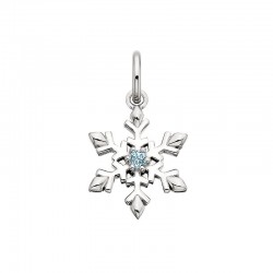 K145- Blue Topaz Snowflake Charm