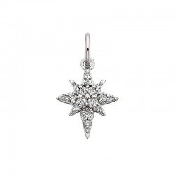 K146-White Topaz Christmas Star Charm