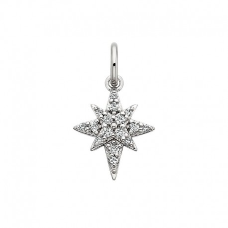 K146-White Topaz Christmas Star Charm