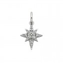 K146-White Topaz Christmas Star Charm