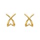 W078-Gold Vermeil Crossover Earring