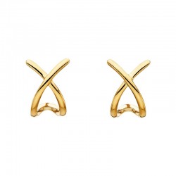 W078-Gold Vermeil Crossover Earring