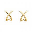 W78-Gold Vermeil Crossover Earring