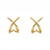 W78-Gold Vermeil Crossover Earring