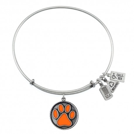 456 Orange Paw Print