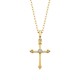 V39-Beaded Cross Pendant .01tw
