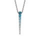W088- Blue Topaz Icicle Pendant
