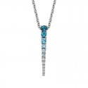 W88- Blue Topaz Icicle Pendant