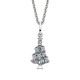 W089- Blue Topaz Christmas Tree Pend
