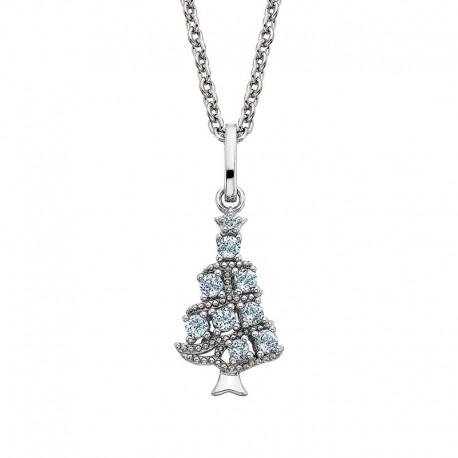 W089- Blue Topaz Christmas Tree Pend