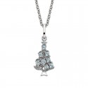 W89- Blue Topaz Christmas Tree Pend