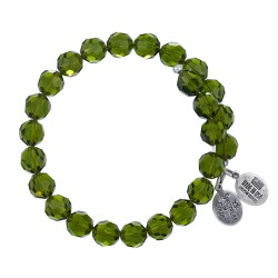 706 Olivine Crystal Wrap 8mm