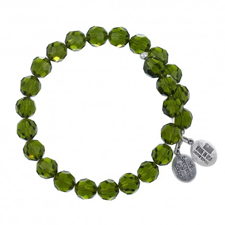 706 Olivine Crystal Wrap 8mm