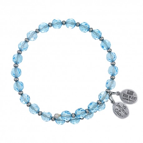 802 Aqua Crystal Wrap 6mm