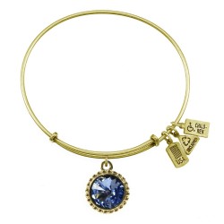 103 March Aquamarine Birthstone Bracelet
