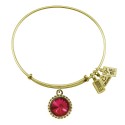 107 July Ruby Birthstone Bracelet