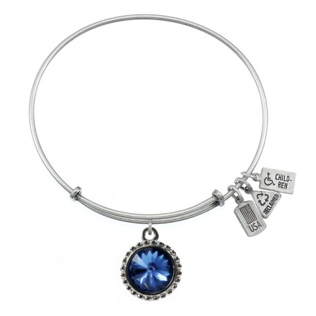 109 September Blue Spinel Birthstone Bracelet