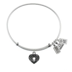 504 Heart with Lock Bracelet
