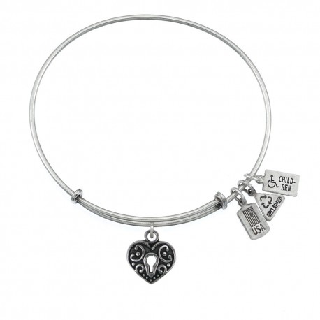 504 Heart with Lock Bracelet