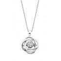 C10 Silver and Diamond Dancer Knot necklace