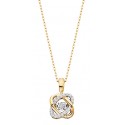 C13 14k yellow gold .10ctw Diamond Dancer necklace
