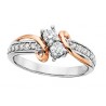 C16 14k .50tcw Side by Side Diamond Ring