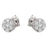 B34 10k diamond cluster stud .33ctw earrings