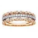 C59 14k Rose/white gold .39ctw Stacklook Ring