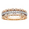 C59 14k Rose/white gold .39ctw Stacklook Ring