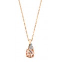 C75 Diamond & Morganite Pendant