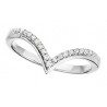 C42 White Gold Diamond V Ring