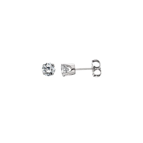 A10Y 14k Yellow gold .33ctw Diamond Solitaire Stud Earrings