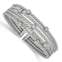 QLF565 Sterling Woven CZ bracelet