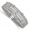 QLF565 Sterling Woven CZ bracelet