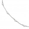 QLF506-10 Leslies Sterling Silver Polished Heart Anklet 9" with 1in extention