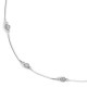 QLF336-9 Leslie's Sterling Silver Polished and Textured Beaded Anklet with 1in ext