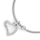 QLF337-9 Leslie's Sterling Silver Polished Heart Anklet with 1in ext