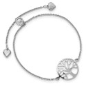 QLF953 Leslie's Sterling Silver Tree of Life Adjustable Bracelet