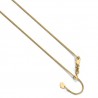 5192-22 Leslie 10K Yellow Gold 1 mm Adjustable Wheat Chain