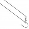 5193-22 Leslie 10K White Gold 1 mm Adjustable Wheat Chain