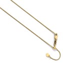 5278-22 Leslie 10K Yellow Gold .8 mm Adjustable Wheat Chain