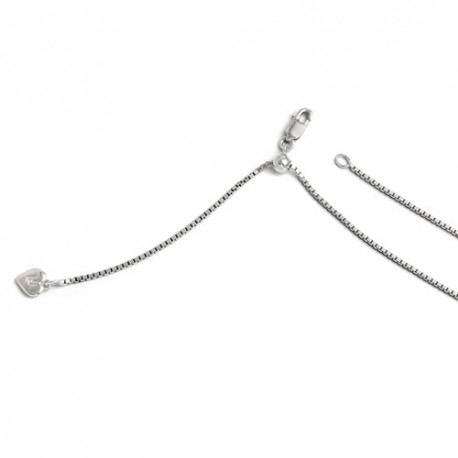 FC18-22 Leslie Sterling Silver 1.1 mm Adjustable Box Chain