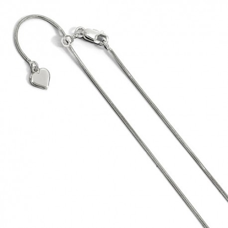 FC21-22 Leslie Sterling Silver .95 mm Adjustable Snake Chain