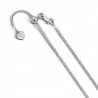 FC27-22 Leslie Sterling Silver 1.45 mm Diamond-cut Adjustable Wheat Chain