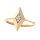 C132 10K yellow gold Geometric shape diamond ring .04tdw