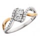 C17 Side by Side 14k gold .25tdw  diamond ring