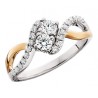 C17 Side by Side 14k gold .25tdw  diamond ring