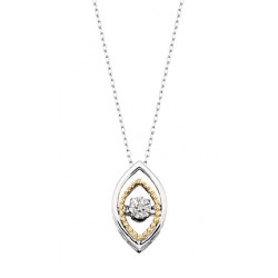 D21 Diamond Dancers 10K two tone gold diamond pendant .03tdw 
