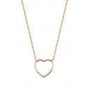 C133 10k Pink Gold Geo Heart pend .02tdw