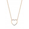 C133 10k Pink Gold Geo Heart pend .02tdw